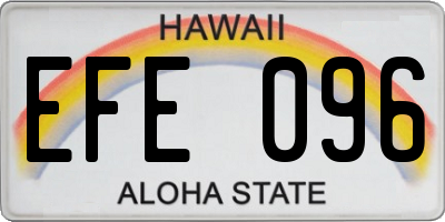 HI license plate EFE096
