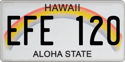 HI license plate EFE120