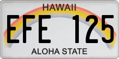 HI license plate EFE125