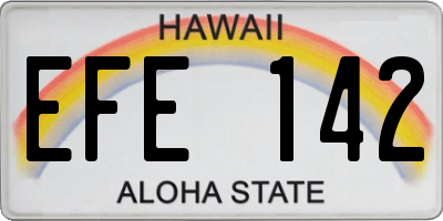 HI license plate EFE142