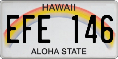 HI license plate EFE146