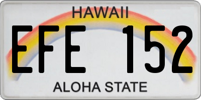 HI license plate EFE152