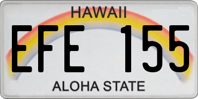 HI license plate EFE155