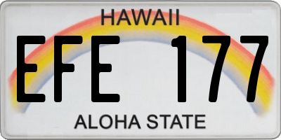 HI license plate EFE177