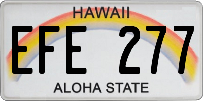 HI license plate EFE277