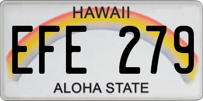 HI license plate EFE279