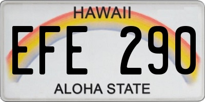 HI license plate EFE290