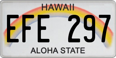 HI license plate EFE297