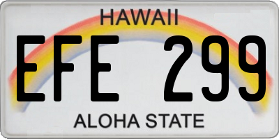HI license plate EFE299