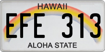 HI license plate EFE313