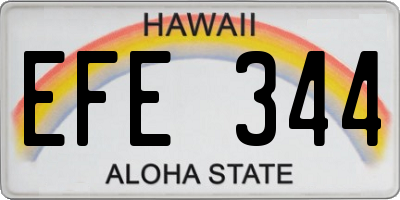 HI license plate EFE344