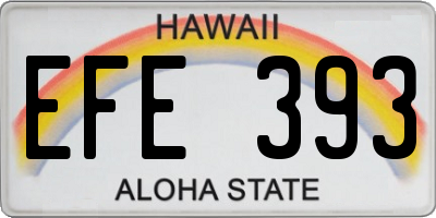 HI license plate EFE393