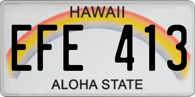 HI license plate EFE413