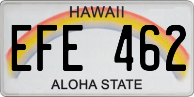 HI license plate EFE462