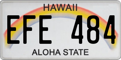 HI license plate EFE484