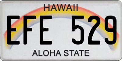 HI license plate EFE529
