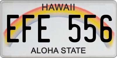HI license plate EFE556