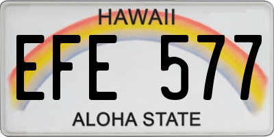 HI license plate EFE577