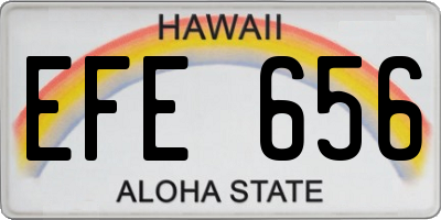 HI license plate EFE656