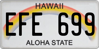 HI license plate EFE699