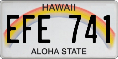 HI license plate EFE741