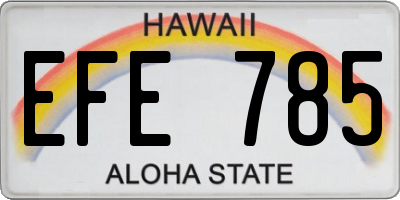 HI license plate EFE785