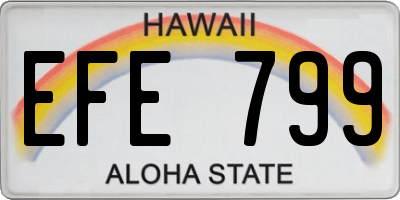 HI license plate EFE799
