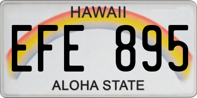 HI license plate EFE895