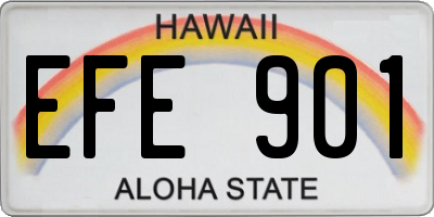 HI license plate EFE901