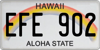 HI license plate EFE902