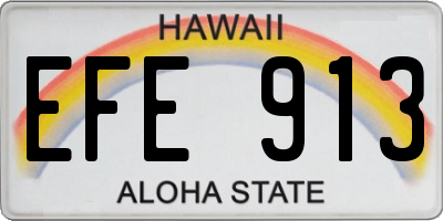 HI license plate EFE913