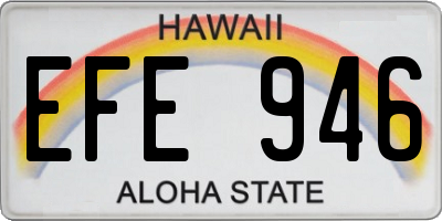 HI license plate EFE946