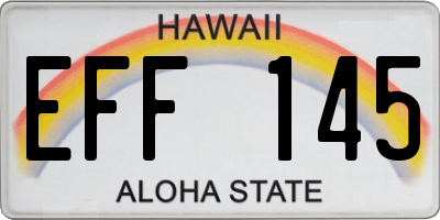 HI license plate EFF145