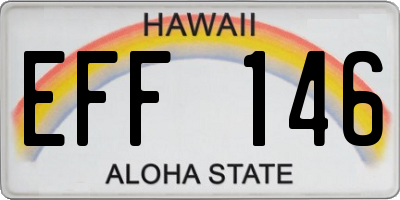HI license plate EFF146