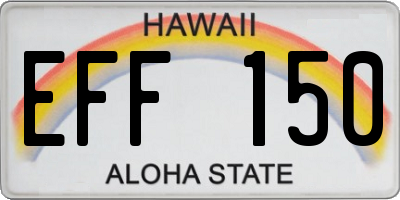 HI license plate EFF150