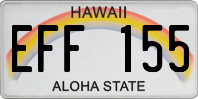 HI license plate EFF155