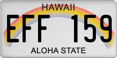 HI license plate EFF159