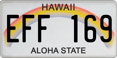 HI license plate EFF169