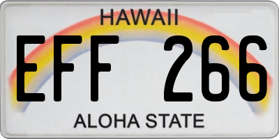 HI license plate EFF266
