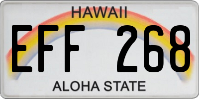 HI license plate EFF268