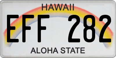 HI license plate EFF282
