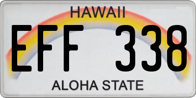 HI license plate EFF338