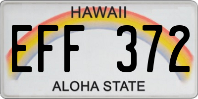 HI license plate EFF372