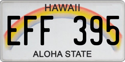 HI license plate EFF395