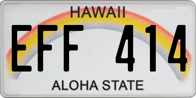 HI license plate EFF414