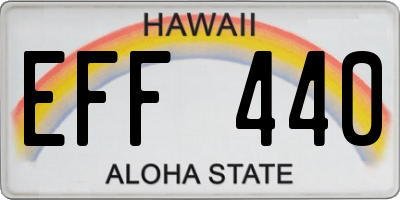 HI license plate EFF440
