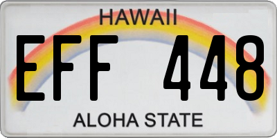 HI license plate EFF448