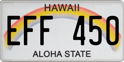 HI license plate EFF450