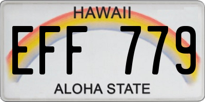 HI license plate EFF779