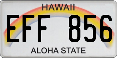 HI license plate EFF856